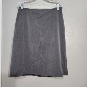 Anne‎ Kline  Pencil Skirt Women's Size 10 Gray Classic Business Casual Side Zip